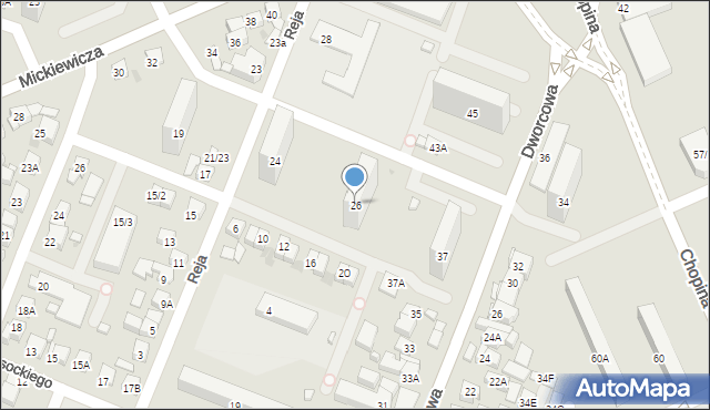 Płock, Reja Mikołaja, 26, mapa Płock