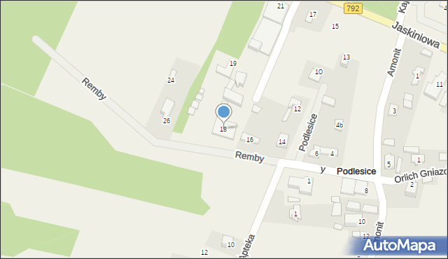 Podlesice, Remby, 18, mapa Podlesice