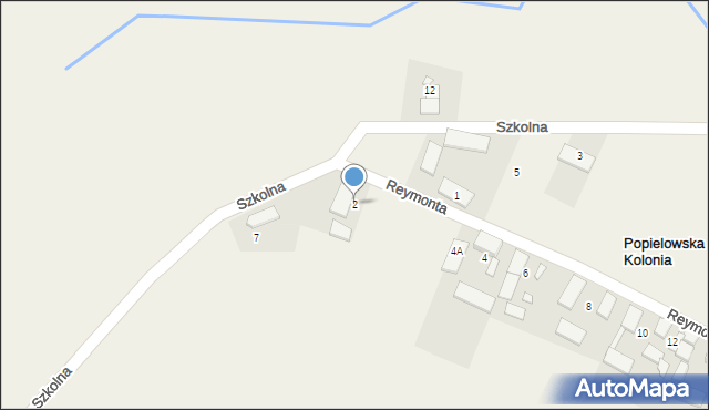 Popielowska Kolonia, Reymonta Władysława, 2, mapa Popielowska Kolonia