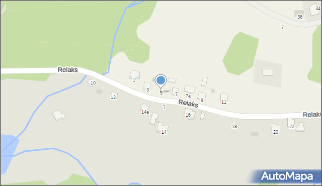 Poręba Żegoty, Relaks, 5, mapa Poręba Żegoty