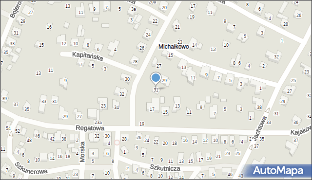 Poznań, Retmańska, 31, mapa Poznania