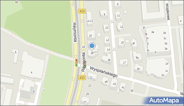 Poznań, Reymonta Władysława, 19, mapa Poznania