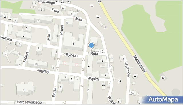 Prabuty, Reja Mikołaja, 3, mapa Prabuty
