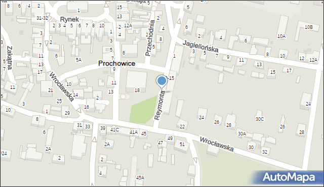 Prochowice, Reymonta Władysława, 12, mapa Prochowice