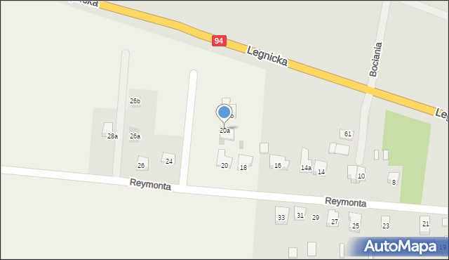 Proszków, Reymonta Władysława, 20a, mapa Proszków