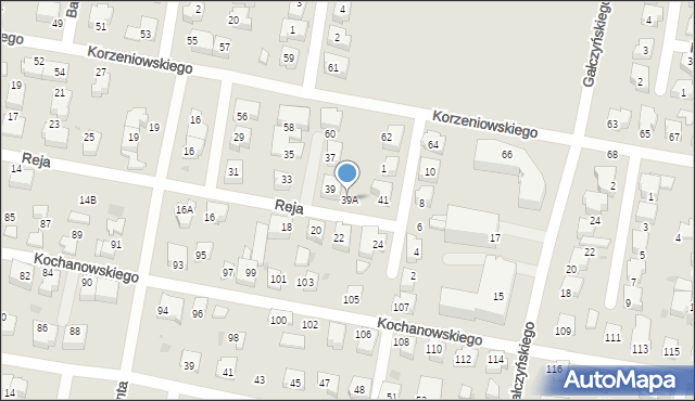 Pruszcz Gdański, Reja Mikołaja, 39A, mapa Pruszcz Gdański
