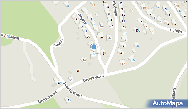 Przemyśl, Regera Witolda, 14, mapa Przemyśla