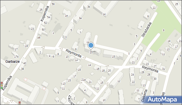 Przemyśl, Reymonta Władysława, 13, mapa Przemyśla