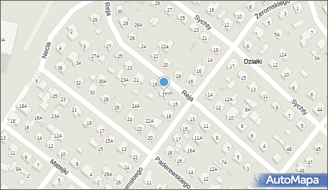 Puck, Reja Mikołaja, 17, mapa Puck