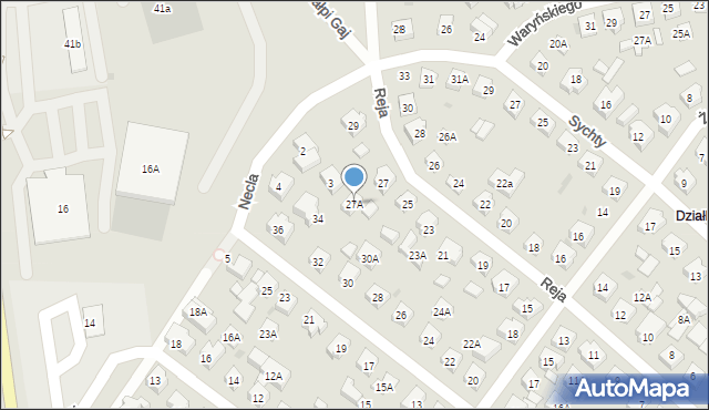 Puck, Reja Mikołaja, 27A, mapa Puck