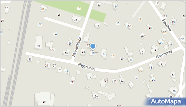 Puszczykowo, Reymonta Władysława, 16, mapa Puszczykowo