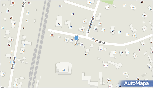 Puszczykowo, Reymonta Władysława, 25, mapa Puszczykowo