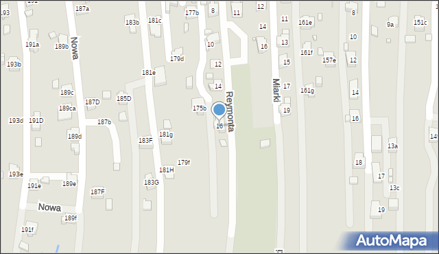 Radlin, Reymonta Władysława, 16, mapa Radlin