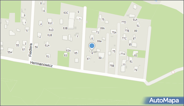 Radom, Rewolińskiego Teofila, 4, mapa Radomia