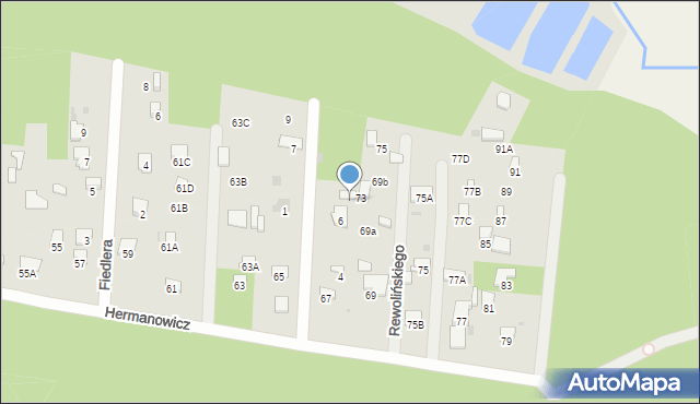 Radom, Rewolińskiego Teofila, 8, mapa Radomia