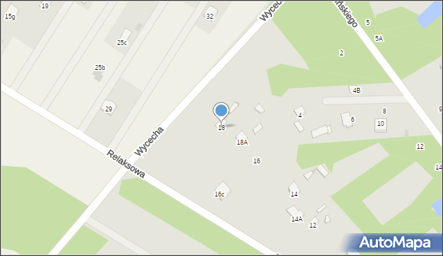 Radom, Relaksowa, 18, mapa Radomia