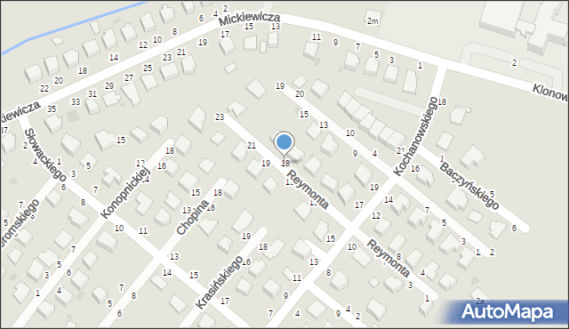 Radomyśl Wielki, Reymonta Władysława, 18, mapa Radomyśl Wielki