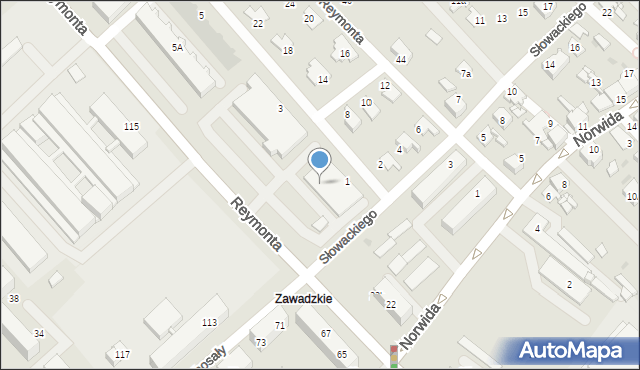 Radzionków, Reymonta Władysława, 1, mapa Radzionków