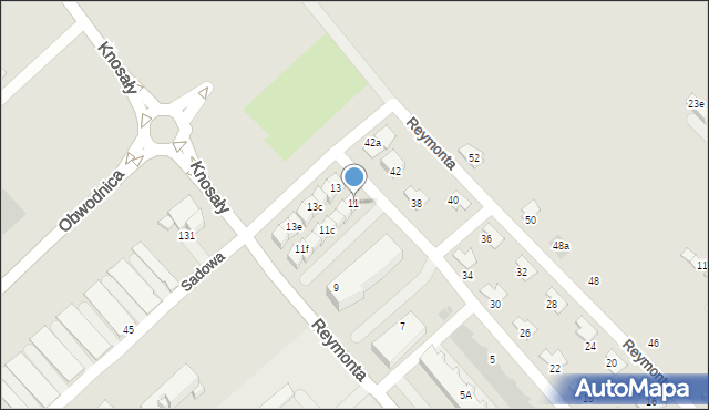 Radzionków, Reymonta Władysława, 11, mapa Radzionków