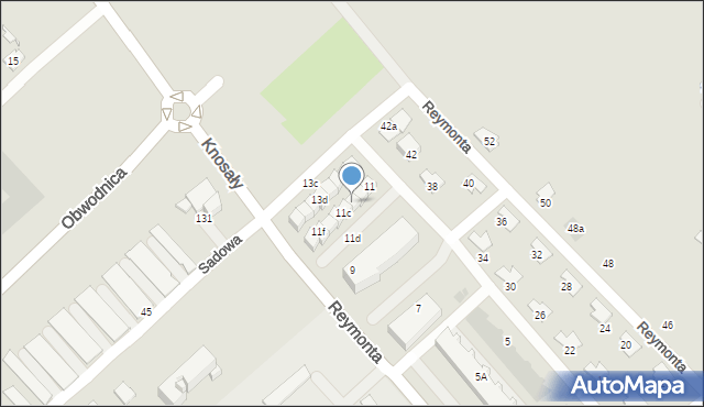 Radzionków, Reymonta Władysława, 11b, mapa Radzionków