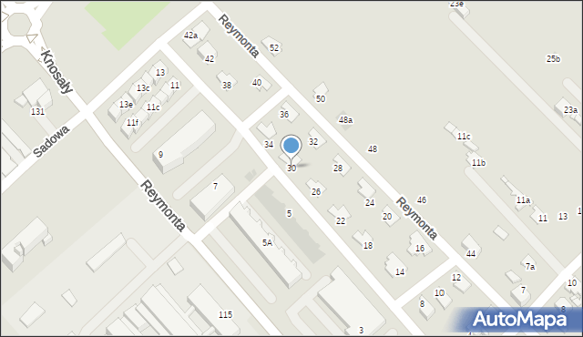 Radzionków, Reymonta Władysława, 30, mapa Radzionków
