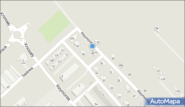 Radzionków, Reymonta Władysława, 40, mapa Radzionków