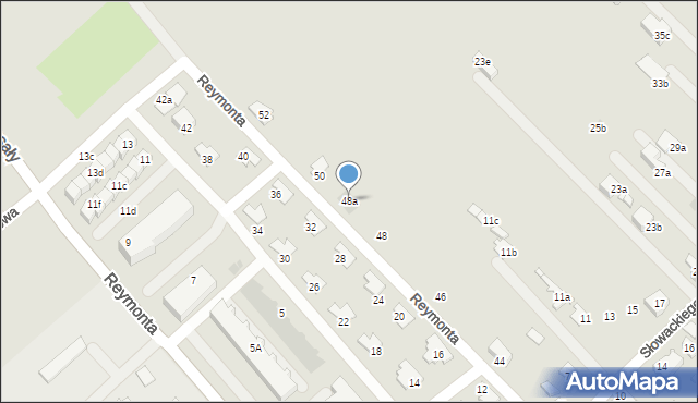 Radzionków, Reymonta Władysława, 48a, mapa Radzionków