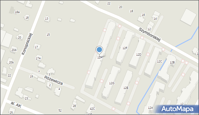 Radzymin, Reymonta Władysława, 12H, mapa Radzymin