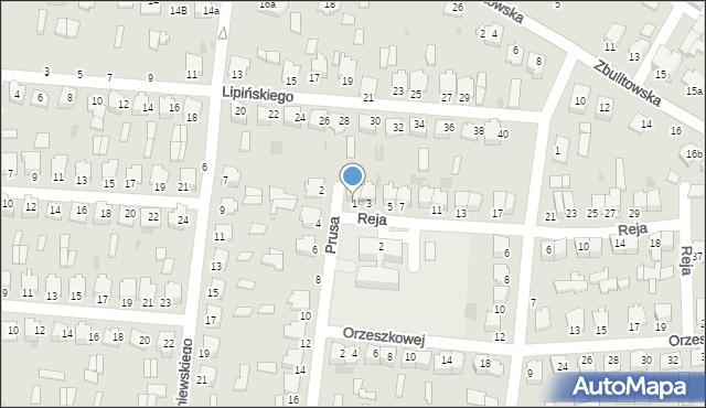 Radzyń Podlaski, Reja Mikołaja, 1, mapa Radzyń Podlaski