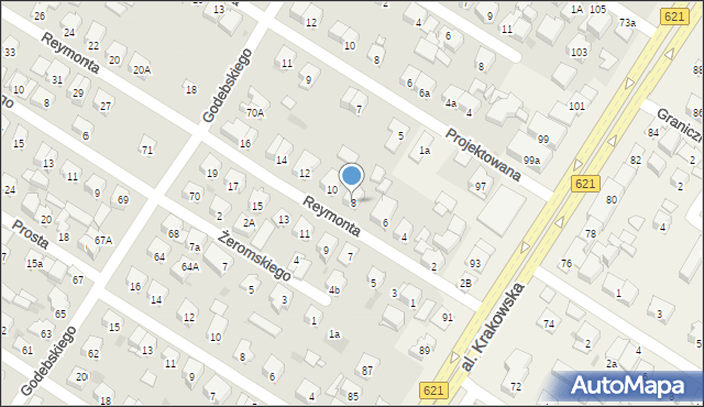 Raszyn, Reymonta Władysława, 8, mapa Raszyn