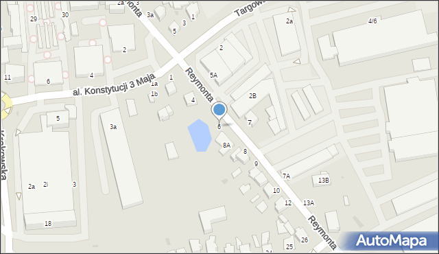 Rawa Mazowiecka, Reymonta Władysława, 6, mapa Rawa Mazowiecka