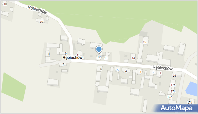 Rębiechów, Rębiechów, 12, mapa Rębiechów