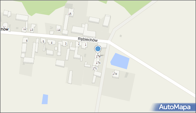 Rębiechów, Rębiechów, 17a, mapa Rębiechów