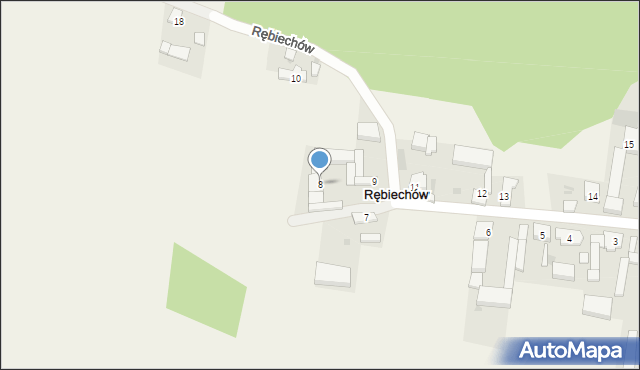 Rębiechów, Rębiechów, 8, mapa Rębiechów