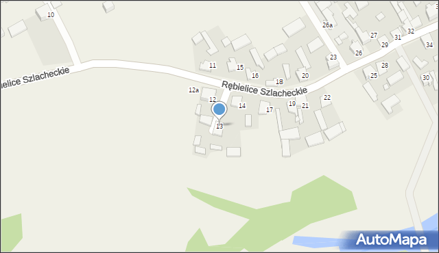 Rębielice Szlacheckie, Rębielice Szlacheckie, 13, mapa Rębielice Szlacheckie