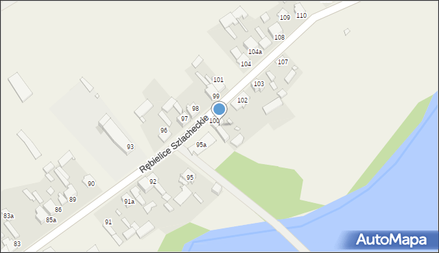 Rębielice Szlacheckie, Rębielice Szlacheckie, 97a, mapa Rębielice Szlacheckie