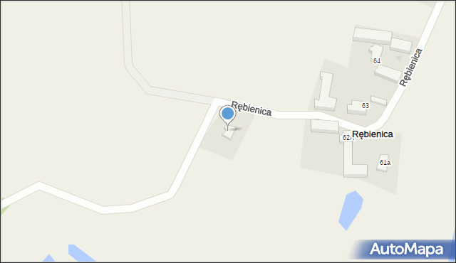 Rębienica, Rębienica, 63a, mapa Rębienica