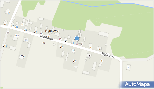 Rębkowo, Rębkowo, 11, mapa Rębkowo