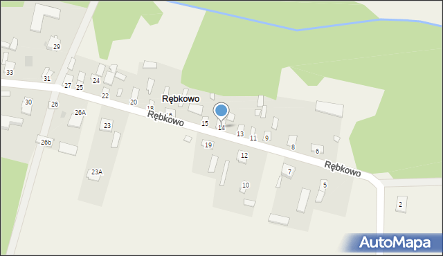 Rębkowo, Rębkowo, 14, mapa Rębkowo