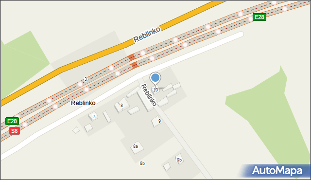 Reblinko, Reblinko, 10, mapa Reblinko