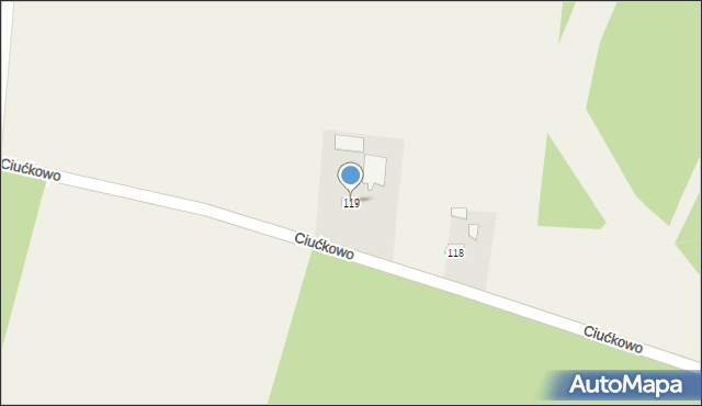 Rębowo, Rębowo, 119, mapa Rębowo