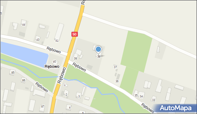 Rębowo, Rębowo, 38, mapa Rębowo