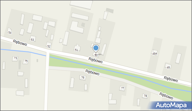 Rębowo, Rębowo, 50, mapa Rębowo