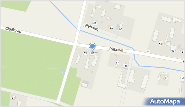 Rębowo, Rębowo, 66, mapa Rębowo