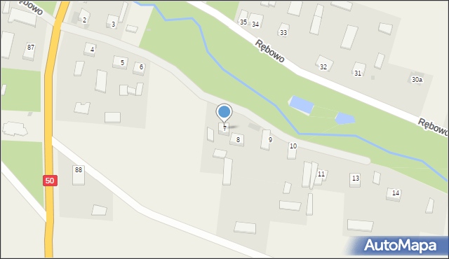 Rębowo, Rębowo, 7, mapa Rębowo