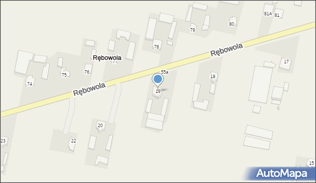 Rębowola, Rębowola, 19, mapa Rębowola