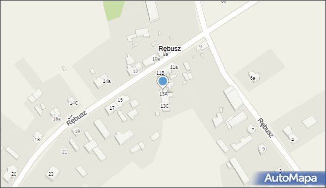 Rębusz, Rębusz, 13A, mapa Rębusz