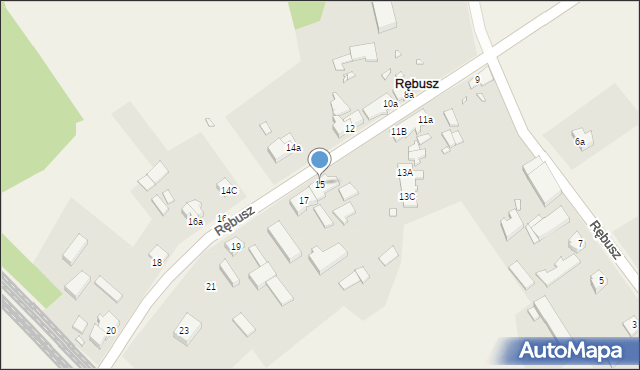 Rębusz, Rębusz, 15, mapa Rębusz