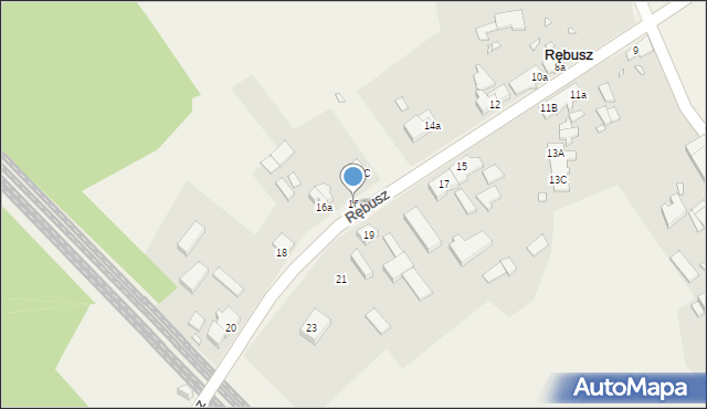 Rębusz, Rębusz, 16, mapa Rębusz