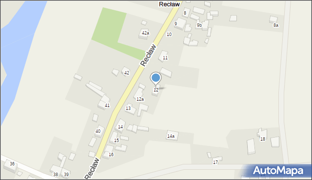 Recław, Recław, 12, mapa Recław